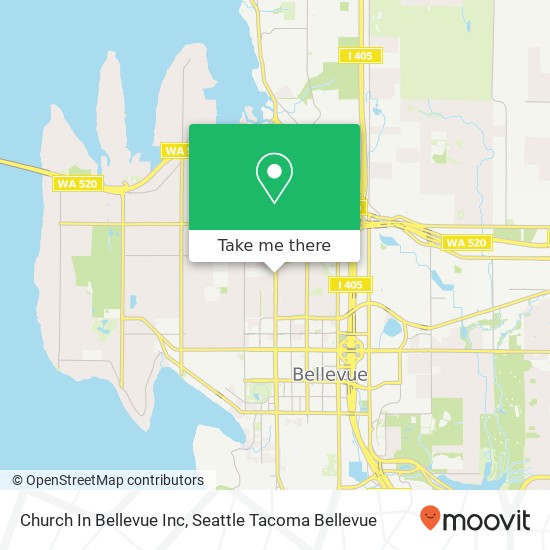 Church In Bellevue Inc map