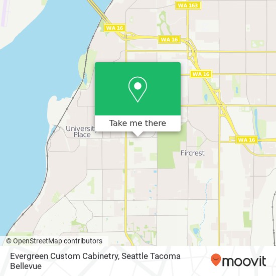 Evergreen Custom Cabinetry map