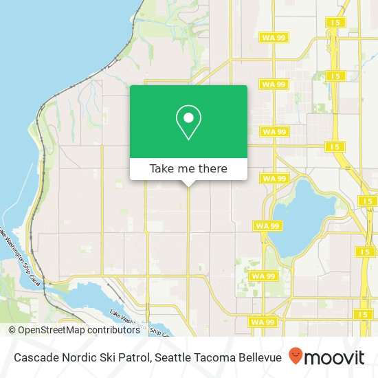 Cascade Nordic Ski Patrol map