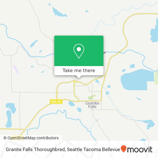 Granite Falls Thoroughbred map