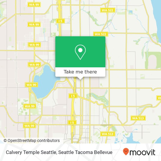 Mapa de Calvery Temple Seattle