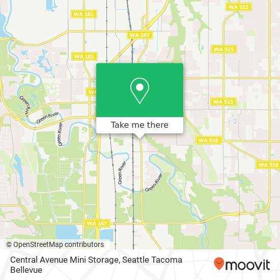Central Avenue Mini Storage map