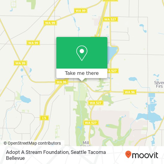 Mapa de Adopt A Stream Foundation