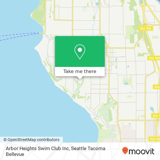 Arbor Heights Swim Club Inc map