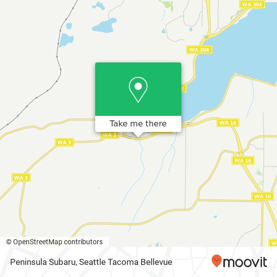 Peninsula Subaru map