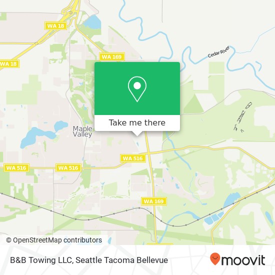Mapa de B&B Towing LLC