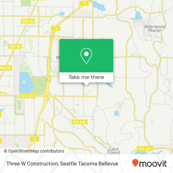 Three W Construction map