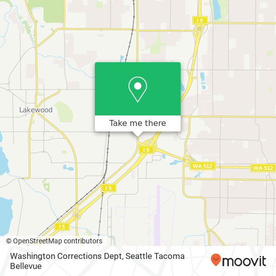 Washington Corrections Dept map