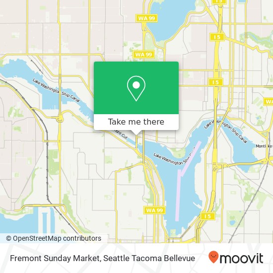 Fremont Sunday Market map