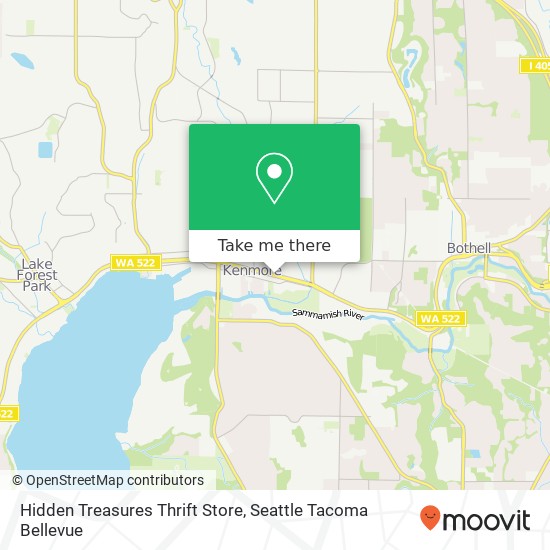 Mapa de Hidden Treasures Thrift Store