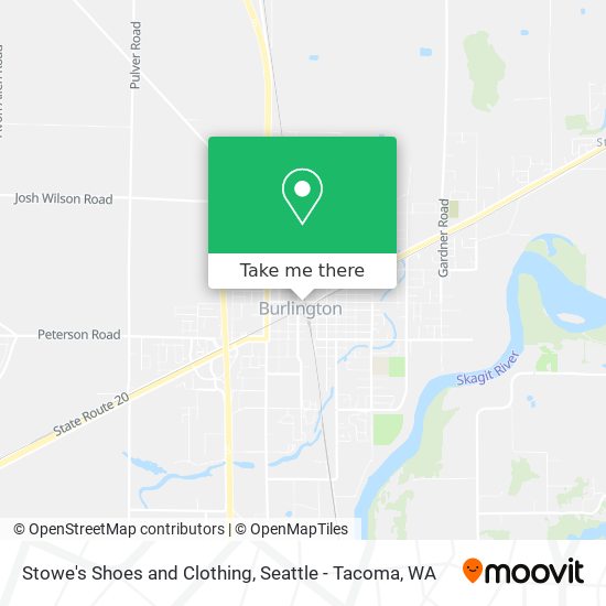Mapa de Stowe's Shoes and Clothing
