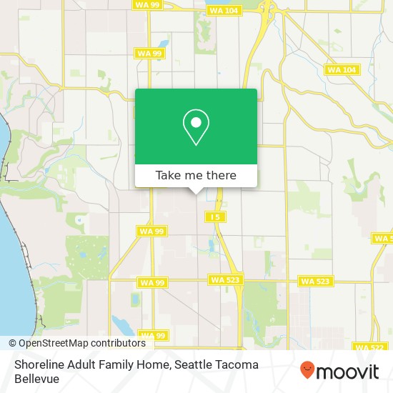 Mapa de Shoreline Adult Family Home
