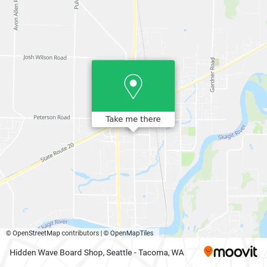 How to get to Hidden Wave Board Shop in Burlington by Bus?