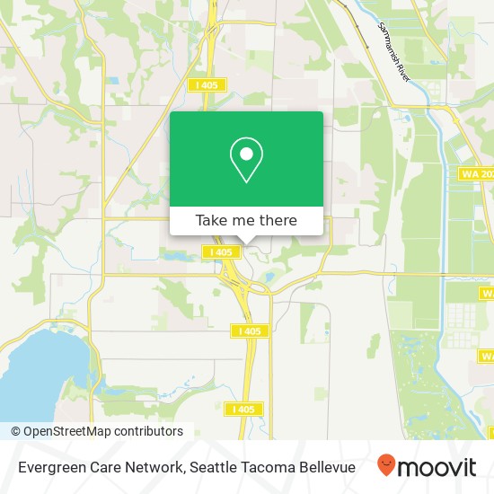 Evergreen Care Network map