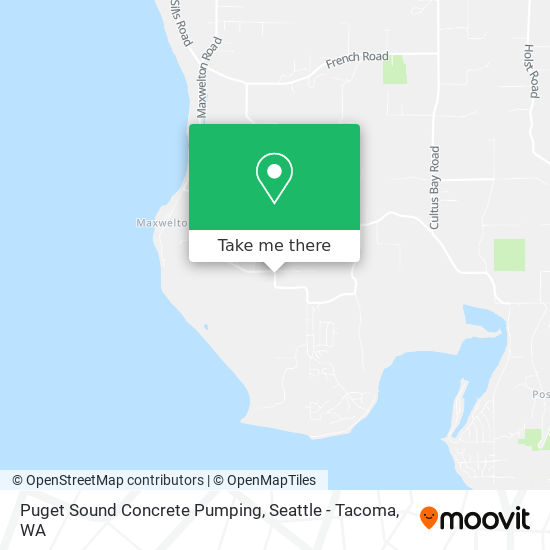 Mapa de Puget Sound Concrete Pumping