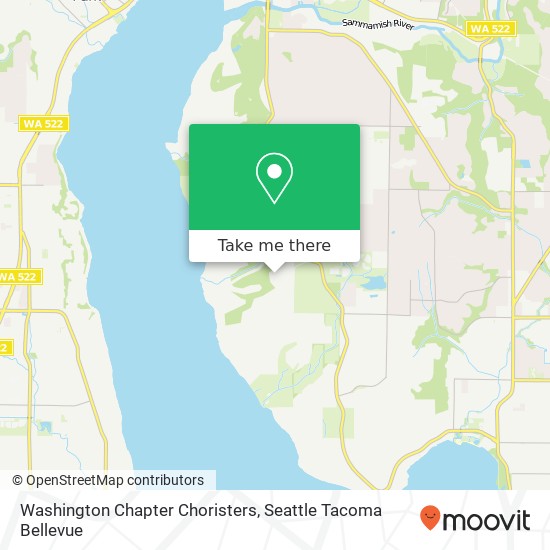 Washington Chapter Choristers map