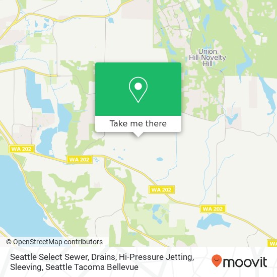 Seattle Select Sewer, Drains, Hi-Pressure Jetting, Sleeving map