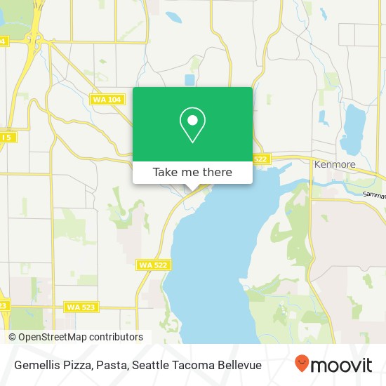 Gemellis  Pizza, Pasta map