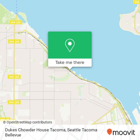 Dukes Chowder House Tacoma map