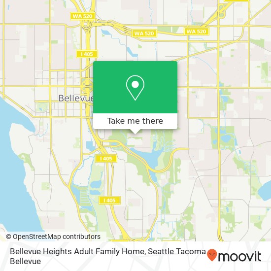 Mapa de Bellevue Heights Adult Family Home