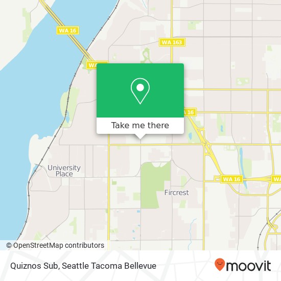 Quiznos Sub map