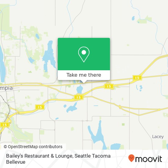 Mapa de Bailey's Restaurant & Lounge