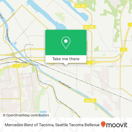 Mercedes-Benz of Tacoma map