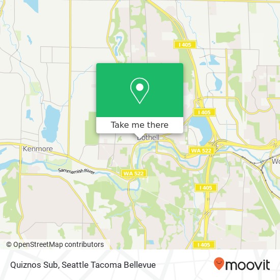 Quiznos Sub map