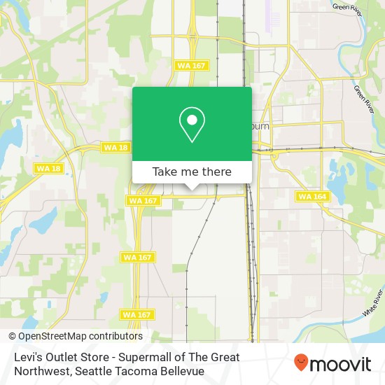 Mapa de Levi's Outlet Store - Supermall of The Great Northwest