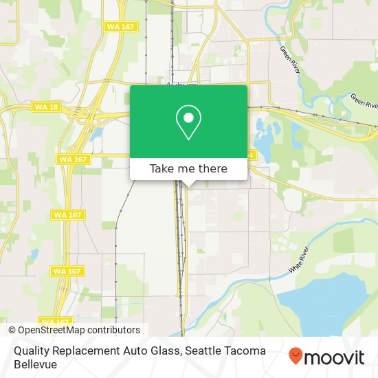 Mapa de Quality Replacement Auto Glass