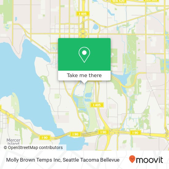 Molly Brown Temps Inc map