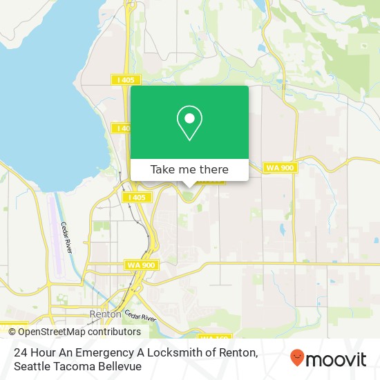 24 Hour An Emergency A Locksmith of Renton map