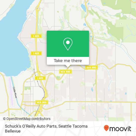 Schuck's O'Reilly Auto Parts map