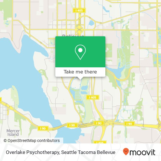 Overlake Psychotherapy map