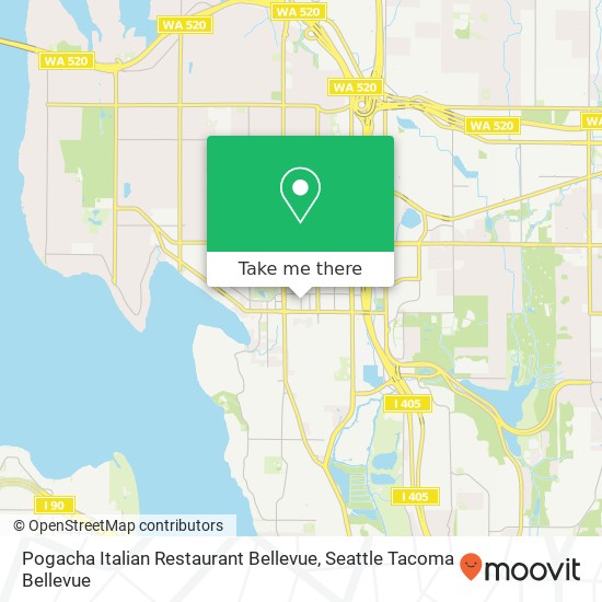 Mapa de Pogacha Italian Restaurant Bellevue