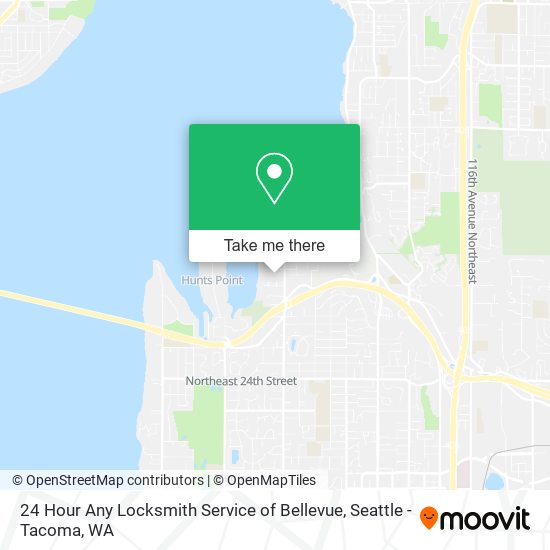 Mapa de 24 Hour Any Locksmith Service of Bellevue