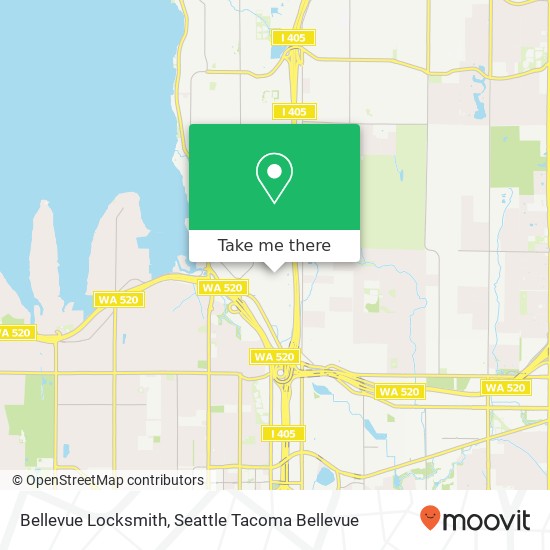 Mapa de Bellevue Locksmith