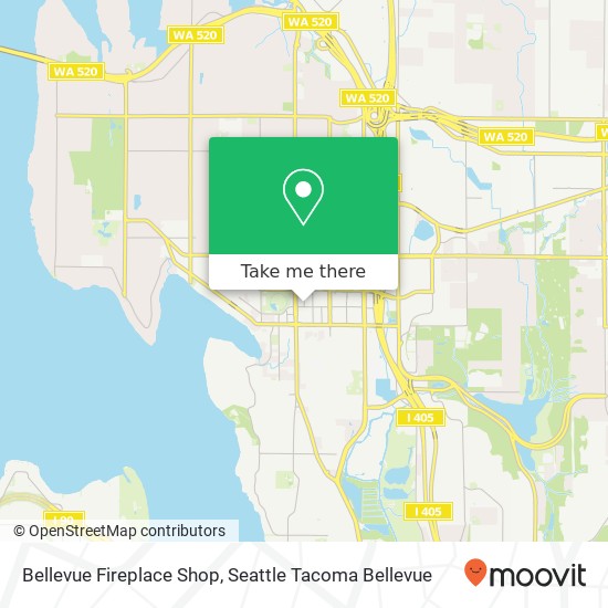 Bellevue Fireplace Shop map