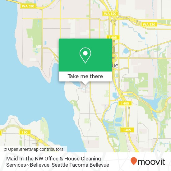 Mapa de Maid In The NW Office & House Cleaning Services~Bellevue