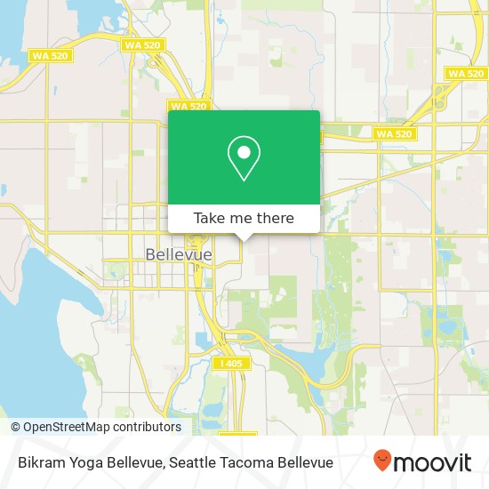 Bikram Yoga Bellevue map