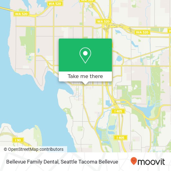 Mapa de Bellevue Family Dental