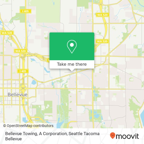 Mapa de Bellevue Towing, A Corporation