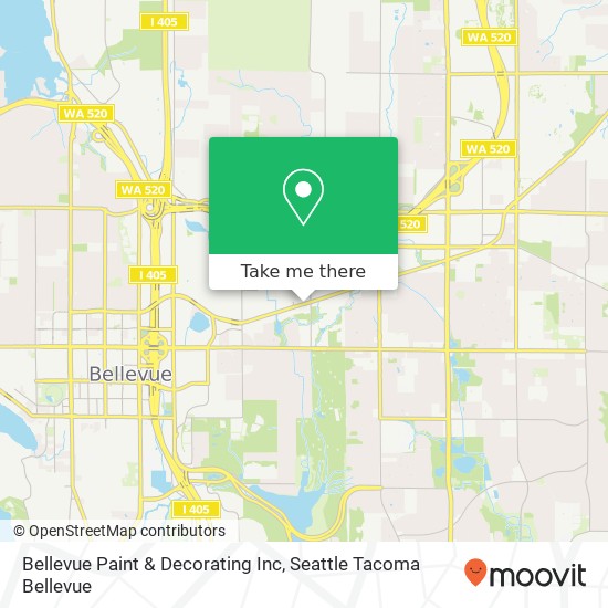 Bellevue Paint & Decorating Inc map