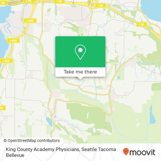 King County Academy Physicians map