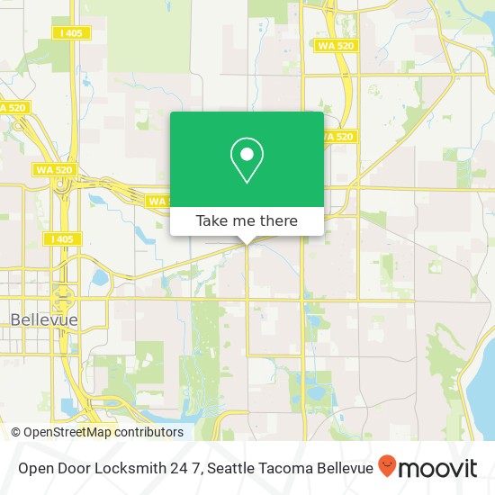 Open Door Locksmith 24 7 map