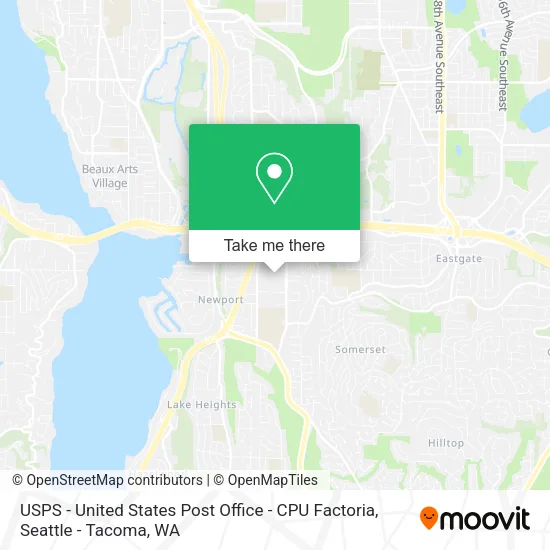 USPS - United States Post Office - CPU Factoria map