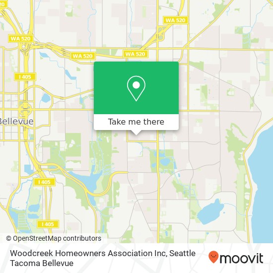 Mapa de Woodcreek Homeowners Association Inc