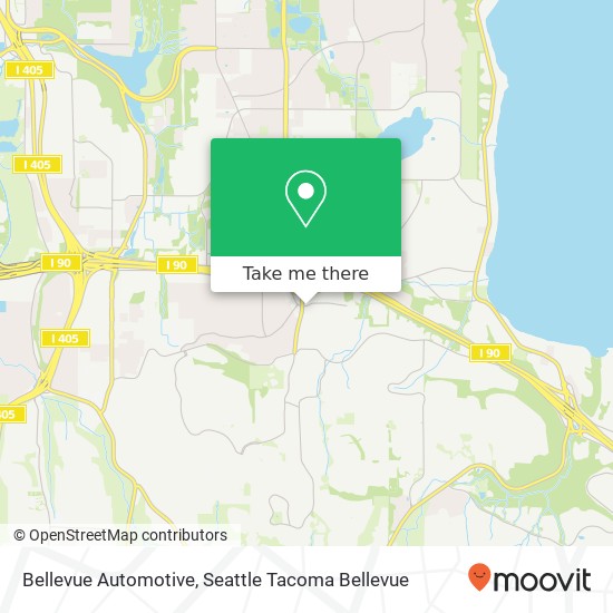 Mapa de Bellevue Automotive
