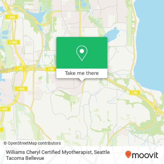 Williams Cheryl Certified Myotherapist map