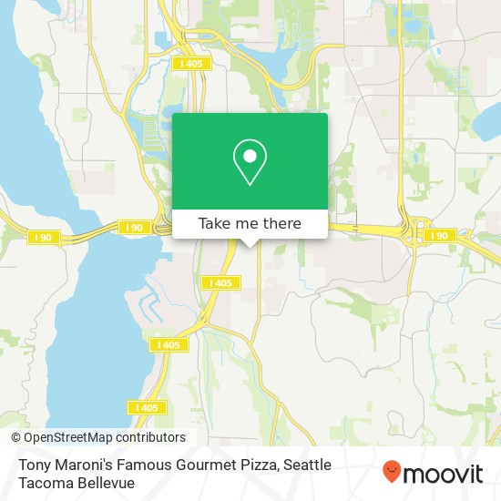 Tony Maroni's Famous Gourmet Pizza map